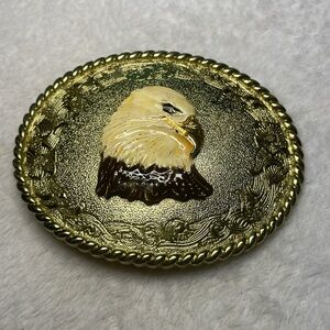 Vintage Raintree 1978 Enamel Eagle Belt Buckle